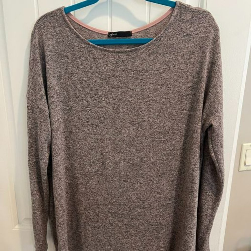 Crew Neck Pink/Grey Sweater